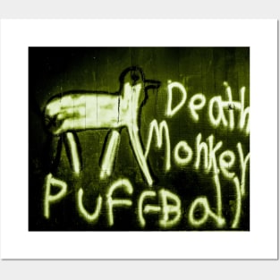 Death Monkey Puffball Green/Black Posters and Art